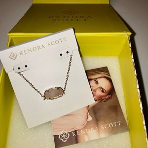 Kendra Scott Elisa Pendant Necklace Rose Quartz